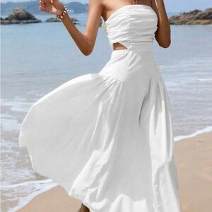 SHEIN White Strapless Dress